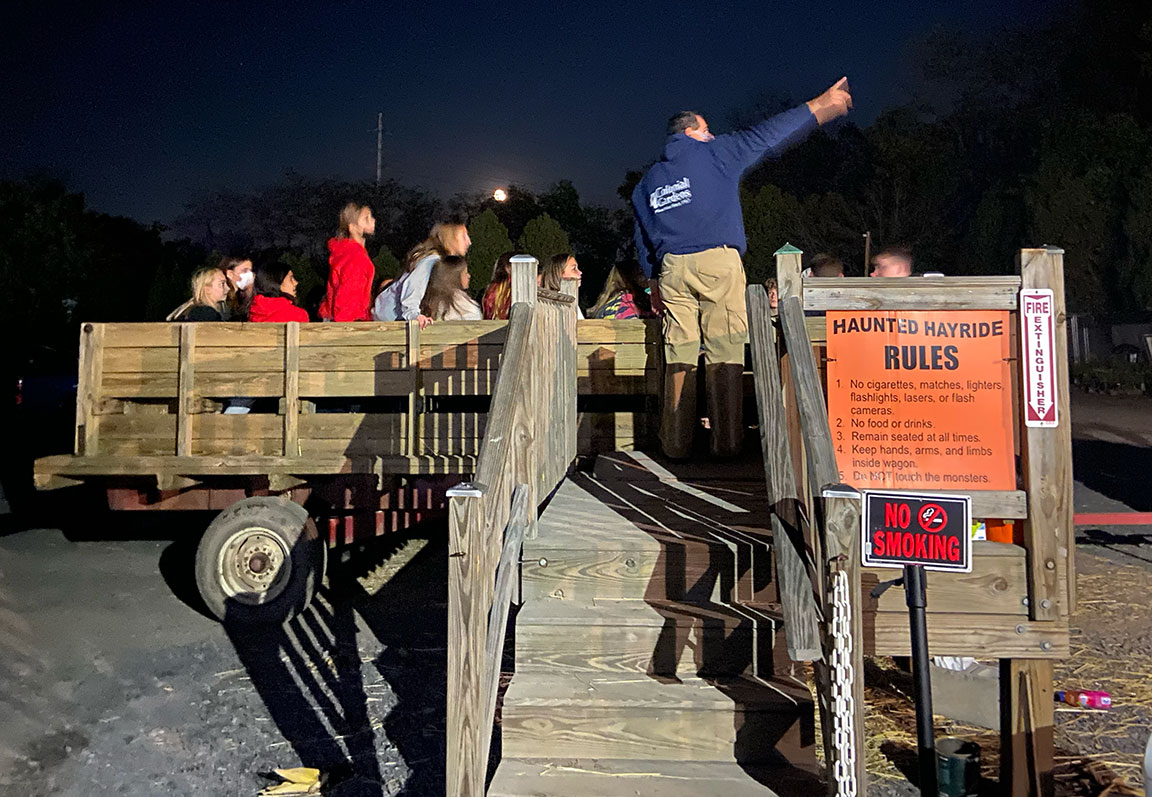 haunted night hayrides