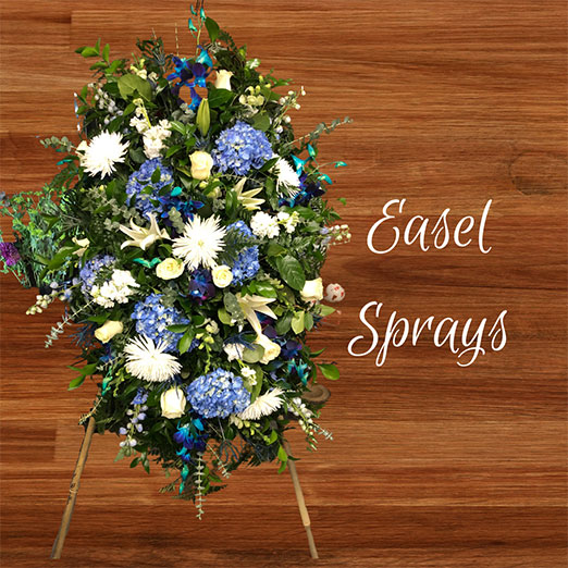 easel flower spray