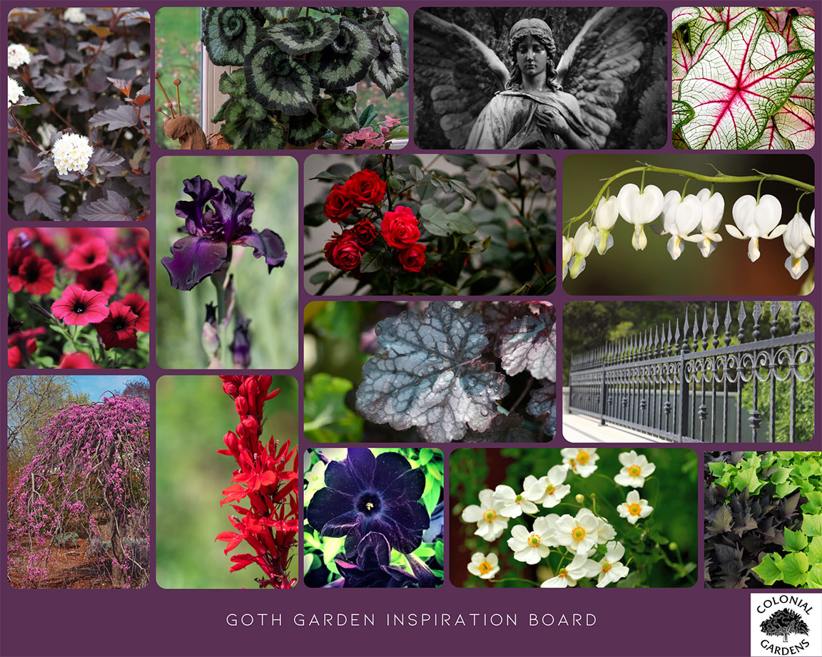 Inspired garden collage boards - goth