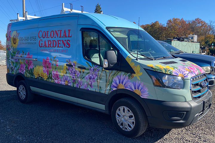 Colonial Gardens electric delivery van