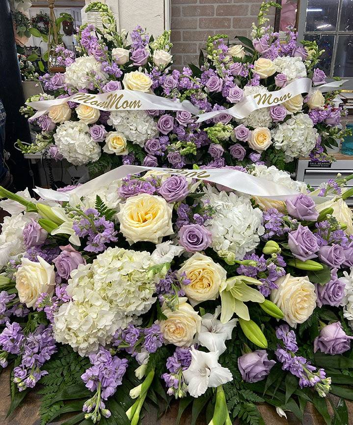 Floral funeral flowers.
