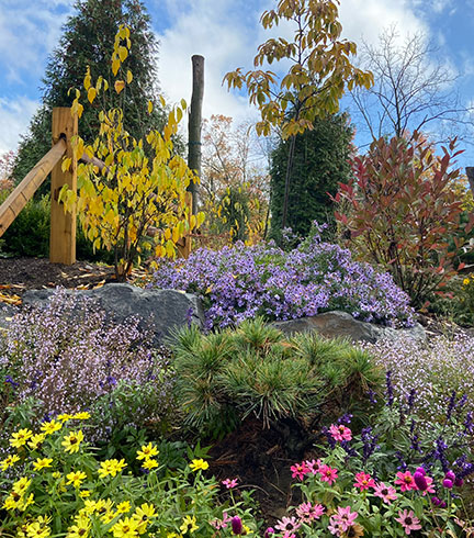 Fall landscaping at Colonial Gardens in Phoenixville, PA.